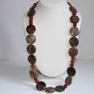 Stunning Jasper Variety, Red Cherry Agate Necklace